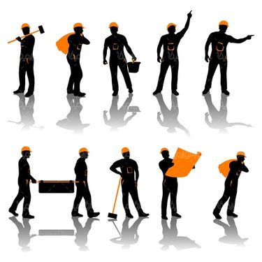 وکتور کارگر ساختمانی