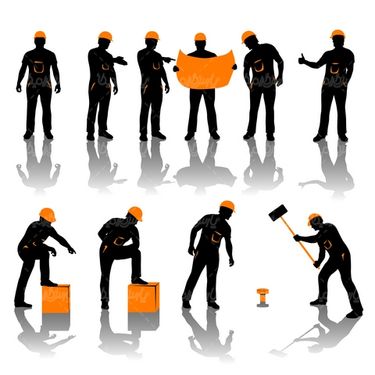 وکتور کارگر ساختمانی
