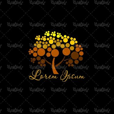 وکتور لوگو درخت طلایی