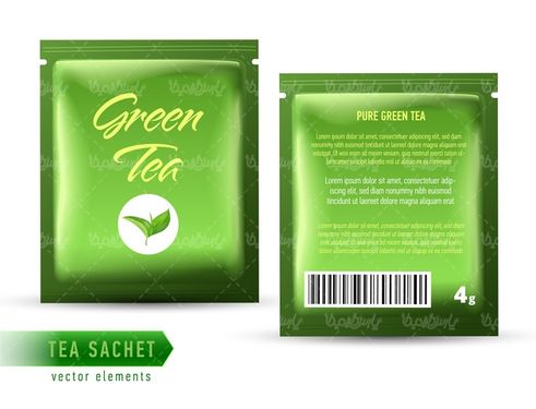 Vector tea bag