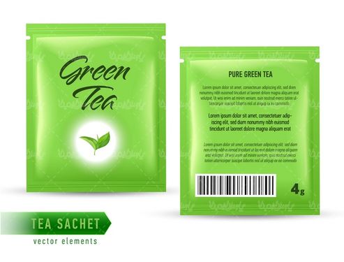 Vector tea bag