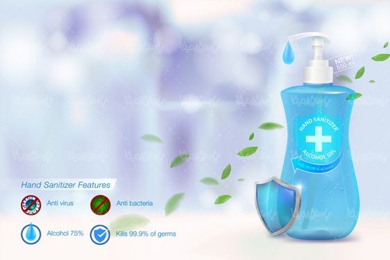 Vector hand sanitizer gel