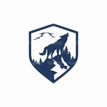Wolf logo vector