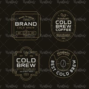 Coffee label vector