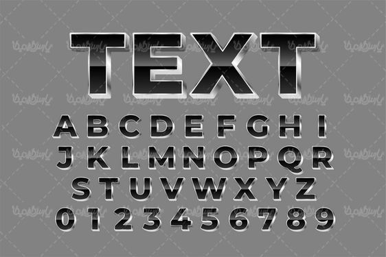 Latin alphabet vector