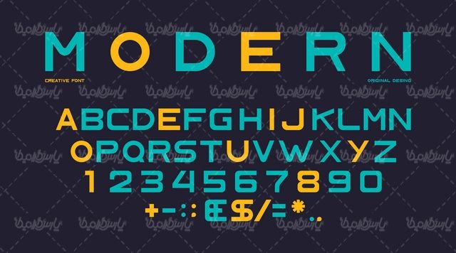 Vector Latin font