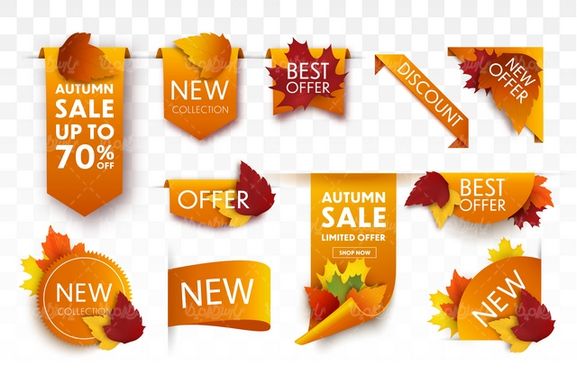 وکتور لیبل فروش پاییزی