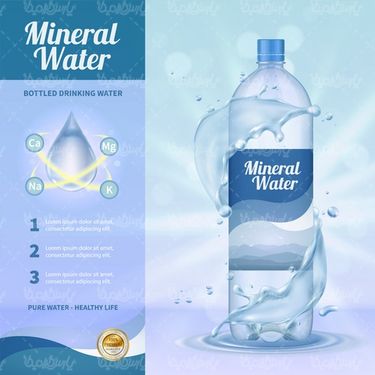 Mineral water bottle vector