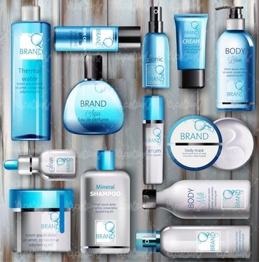 Cosmetics packaging vector