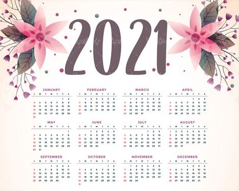 Vector wall calendar