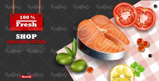 Fish meat vector