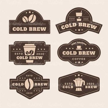 Coffee label vector