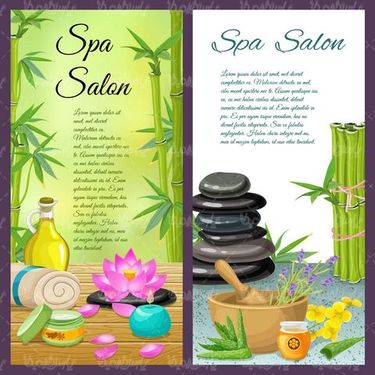 Vector massage salon accessories