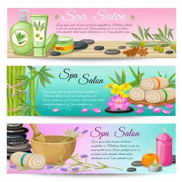 Vector massage salon accessories