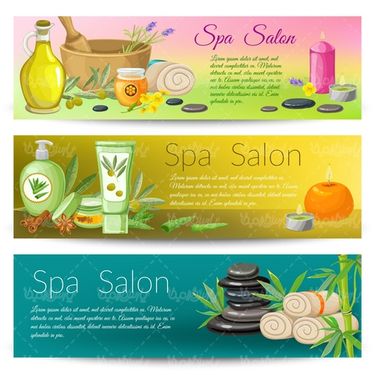 Vector massage salon accessories