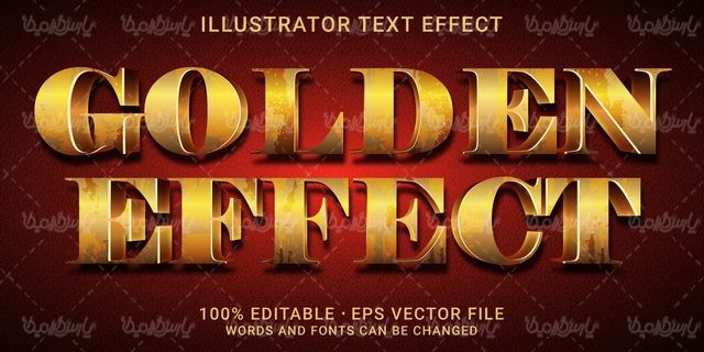 Editable text effect vector