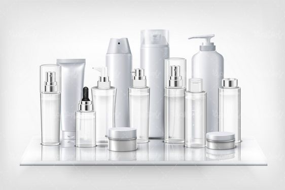 Cosmetics packaging vector