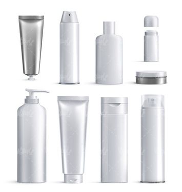Cosmetics packaging vector