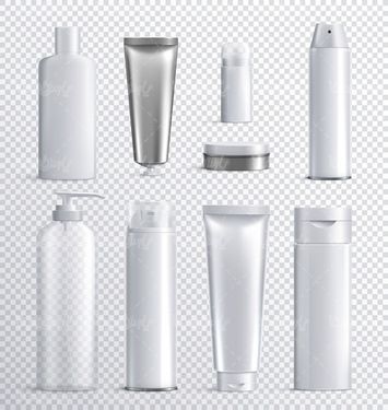 Cosmetics packaging vector
