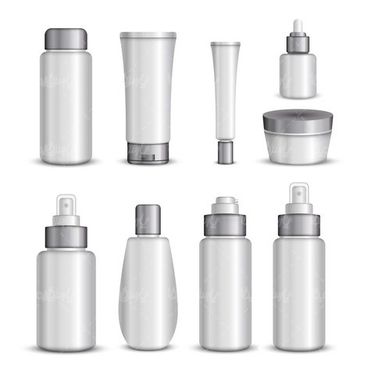 Cosmetics packaging vector