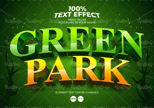 Editable text effect vector