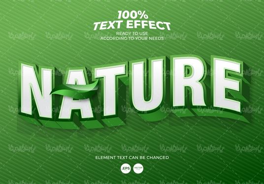 Editable text effect vector