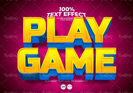 Editable text effect vector