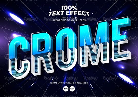 Editable text effect vector