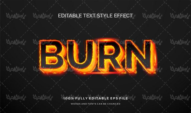 Editable text effect vector