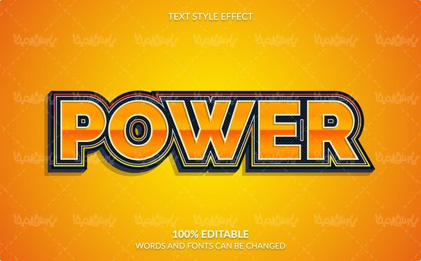 Editable text effect vector