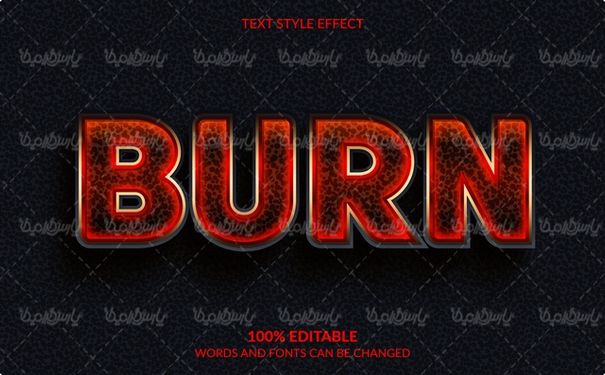 Editable text effect vector