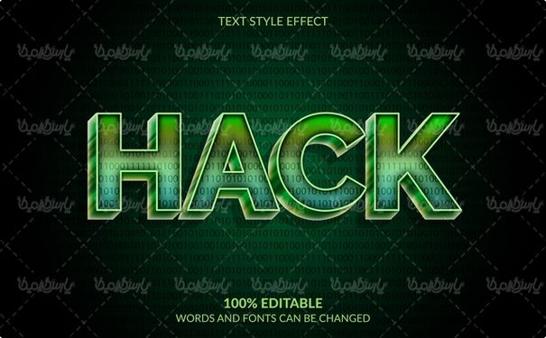 Editable text effect vector