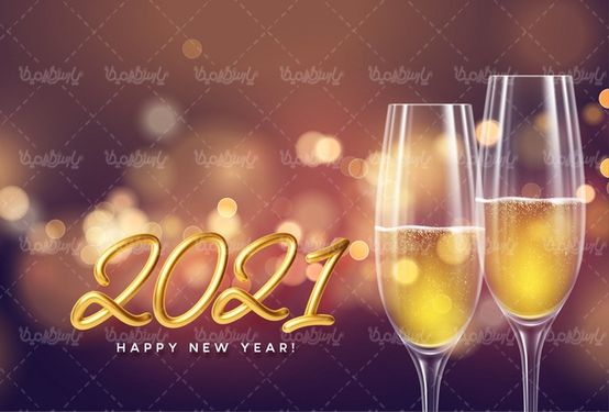 وکتور طرح سال میلادی 2021