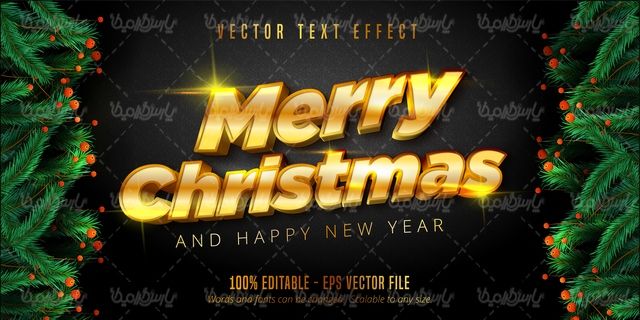 Editable text effect vector