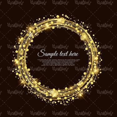 Golden frame vector