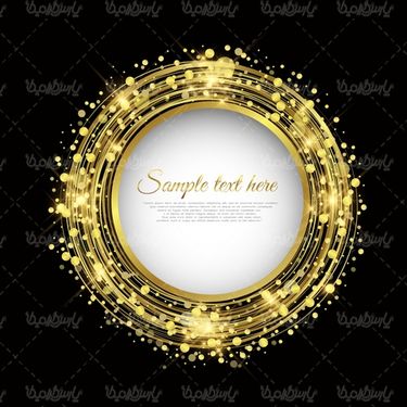 Golden frame vector