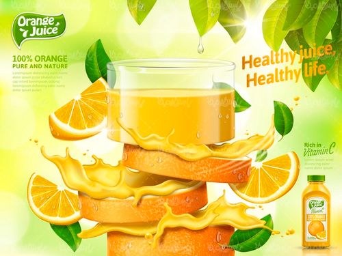 وکتور آب میوه پرتقال