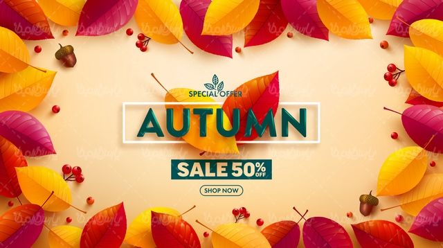 Vector autumn sales plan