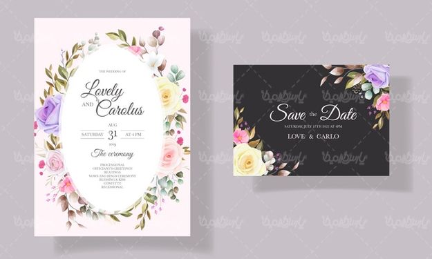 Flower frame vector