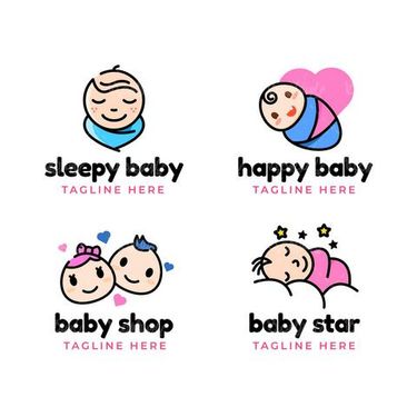 Baby logo vector