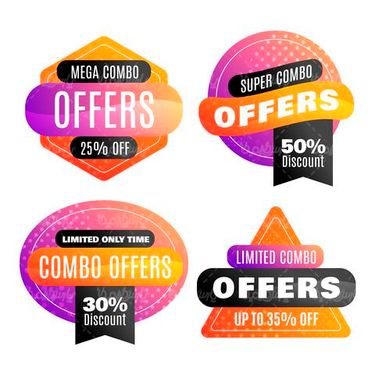 وکتور لیبل تخفیف