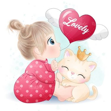 وکتور دختربچه