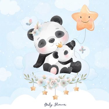 Vector panda bear