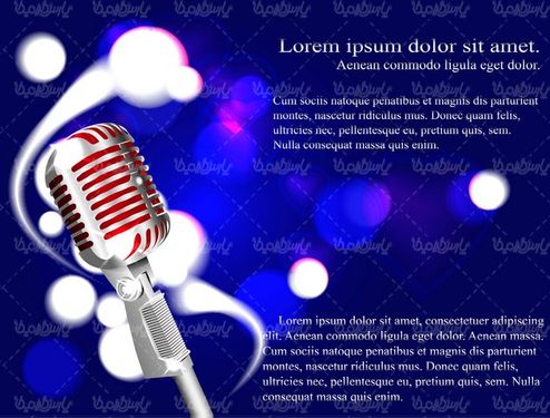 وکتور میکروفن حرفه ای