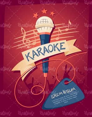 Professional microphone vector