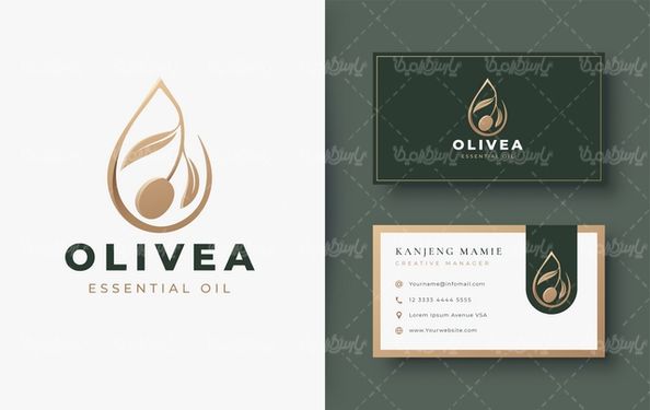 وکتور کارت ویزیت روغن زیتون