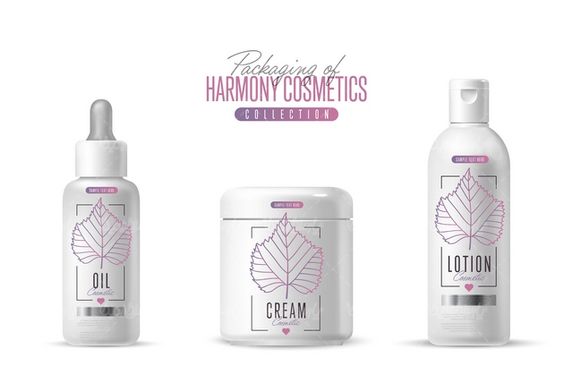 Cosmetics packaging vector