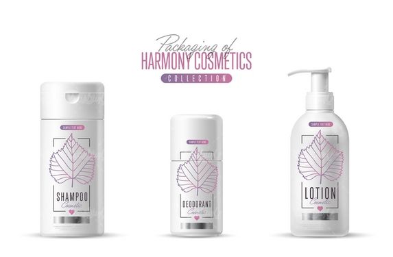 Cosmetics packaging vector