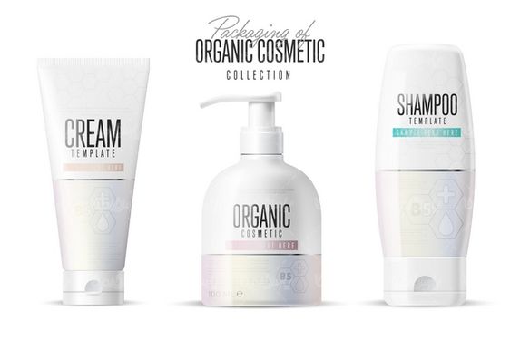 Cosmetics packaging vector