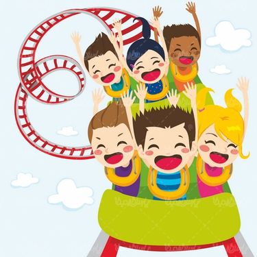 Amusement train vector